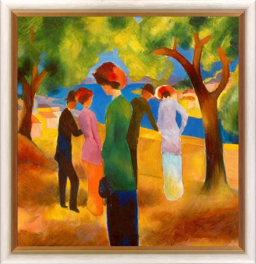 August Macke "Dame in grüner Jacke"